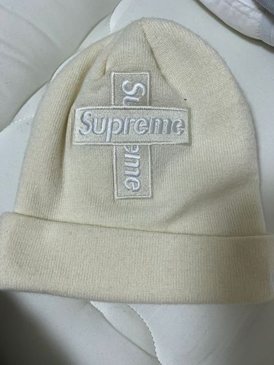 Supreme New Era® Cross Box Logo Beanie "Natural"