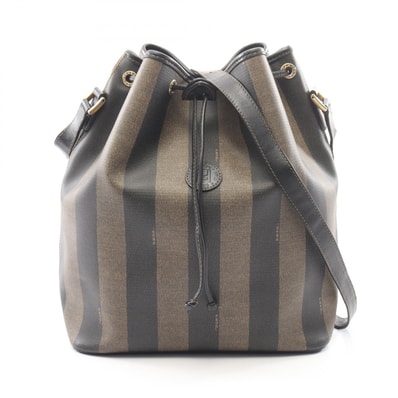 フェンディ FENDI ペカン ショルダーバッグ バッグ PVCコーティングキャンバス レザー レディース ブラウン系 / ブラック系 13926 【中古】