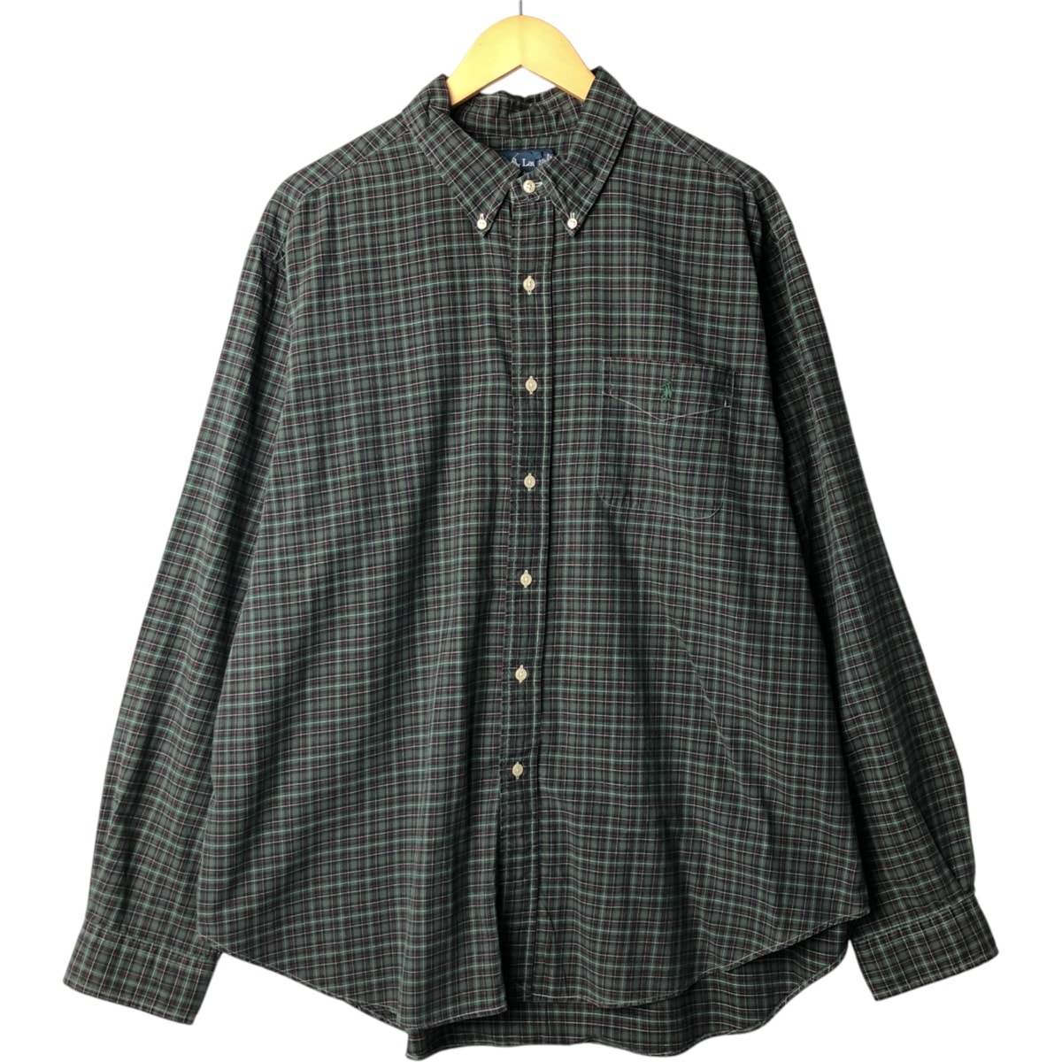 古着 ラルフローレン Ralph Lauren CLASSIC FIT 長袖 ボタンダウンチェックシャツ メンズXXL相当/eaa570156