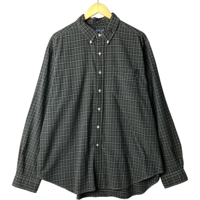 古着 ラルフローレン Ralph Lauren CLASSIC FIT 長袖 ボタンダウンチェックシャツ メンズXXL相当/eaa570156