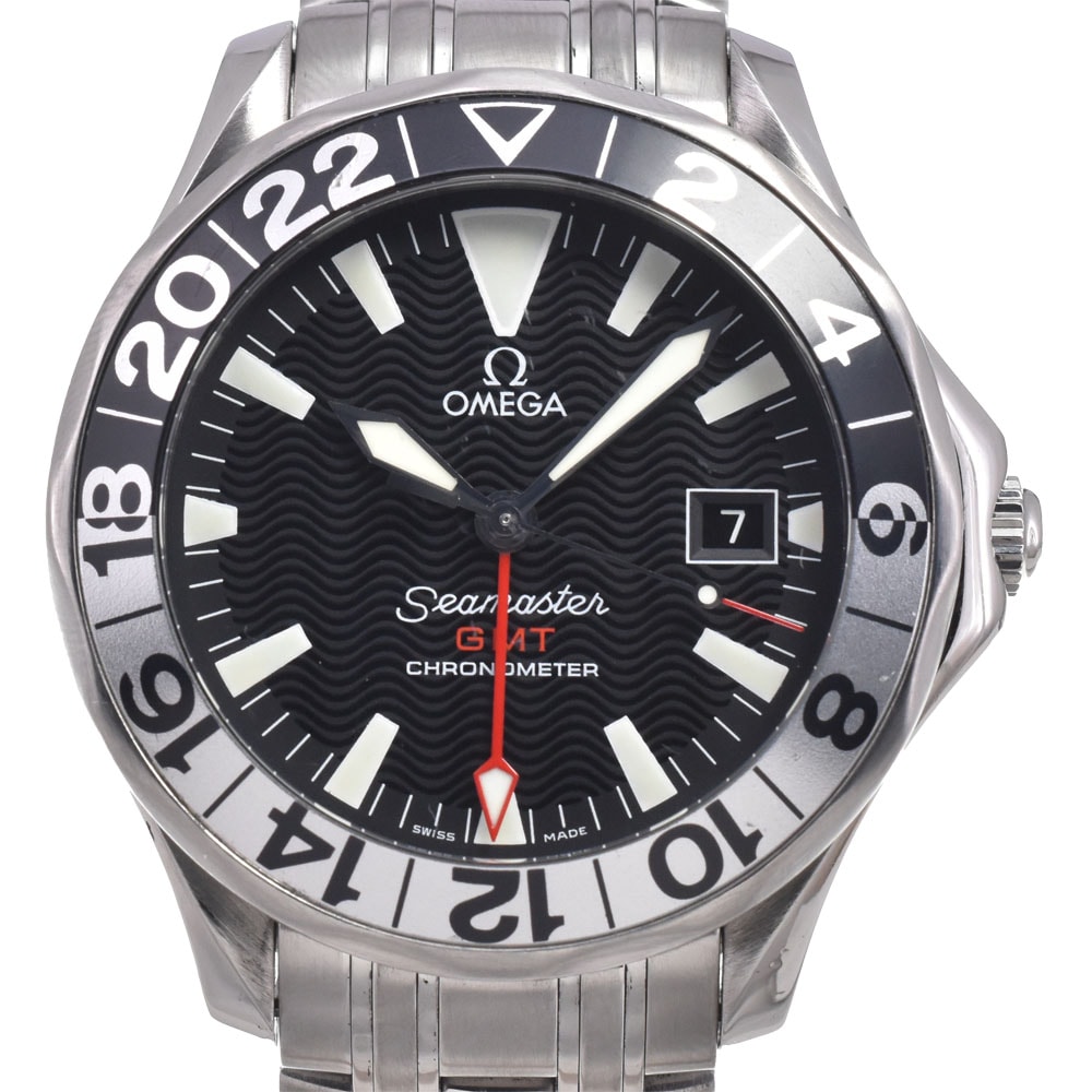 オメガ OMEGA 2234.50 シーマスター ブラック 自動巻き メンズ 美品 腕時計 N#151127