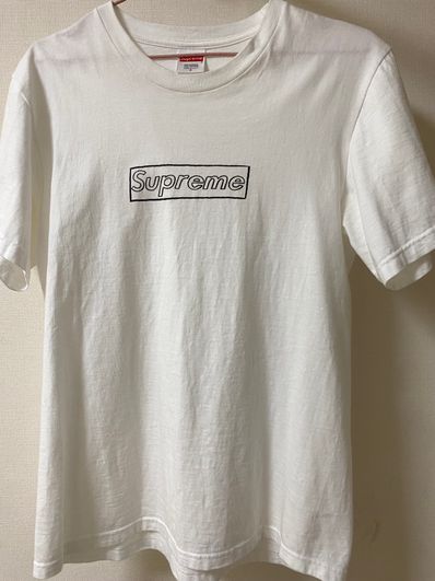Supreme KAWS Chalk Logo Tee "White"
