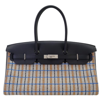 HERMES エルメス ショルダーバッグ ショルダーバーキンライト39 クーベルチュール 黒 (ブラック)/エクリュ/ブルーザンジバル スイフト/トワルアッシュ シルバー金具 G刻印 新品未使用