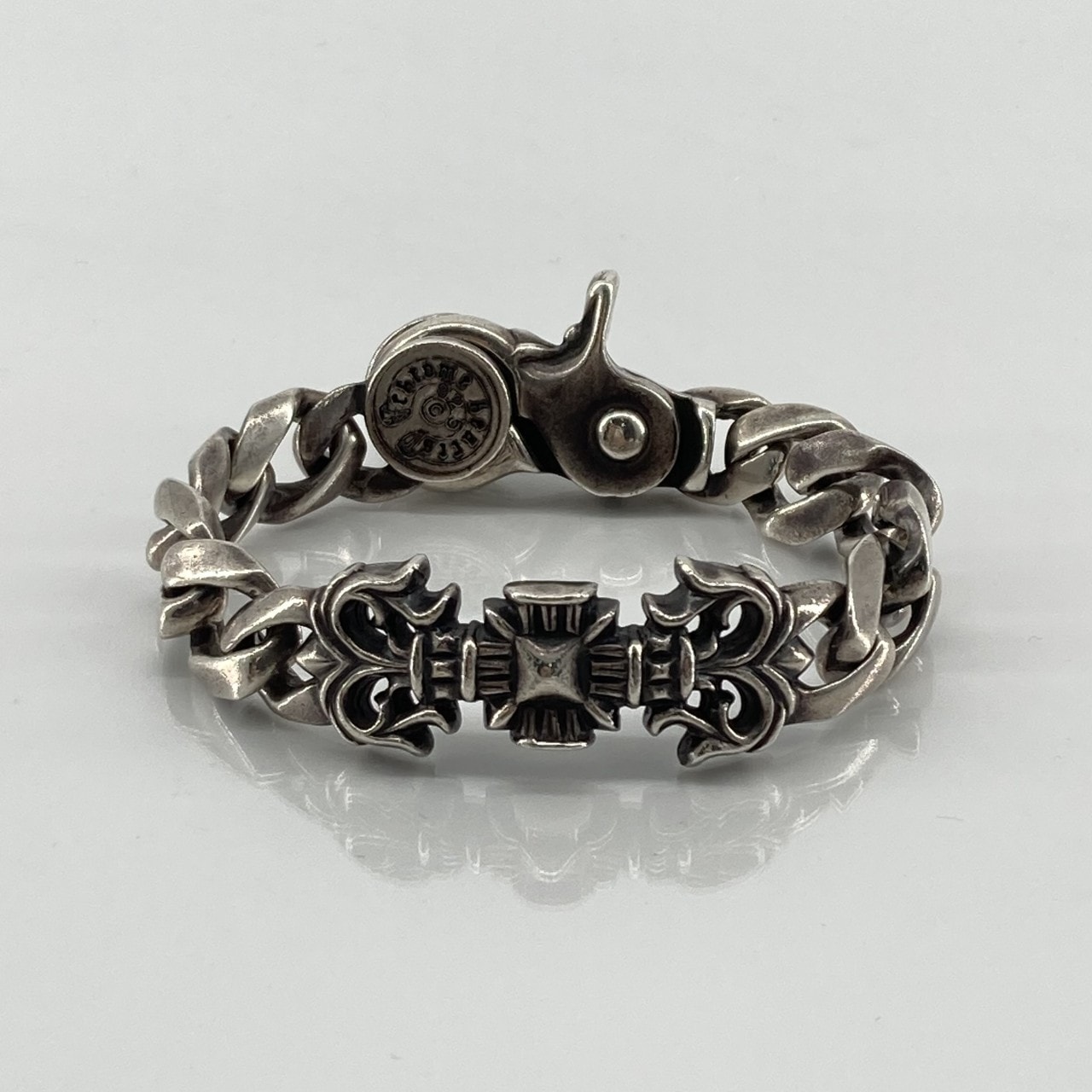 CHROME HEARTS(クロムハーツ) FILIGLEE I LINK フィリグリー Iリンク クリップ SV925 ブレスレット 125.2g シルバー