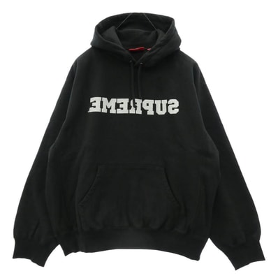 Supreme シュプリーム 25SS Reverse Hooded Sweatshirt リバース フーディー パーカー Lサイズ ブラック系 L【極上美品】【中古】