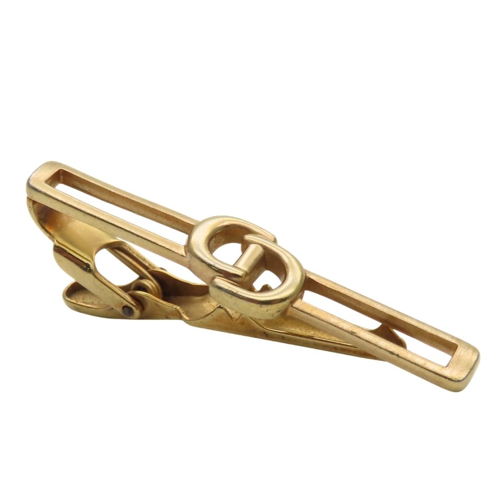 【中古】 クリスチャンディオール タイピン CDロゴ メタル ゴールド メッキ GP アクセサリー メンズ 男性 Christian Dior