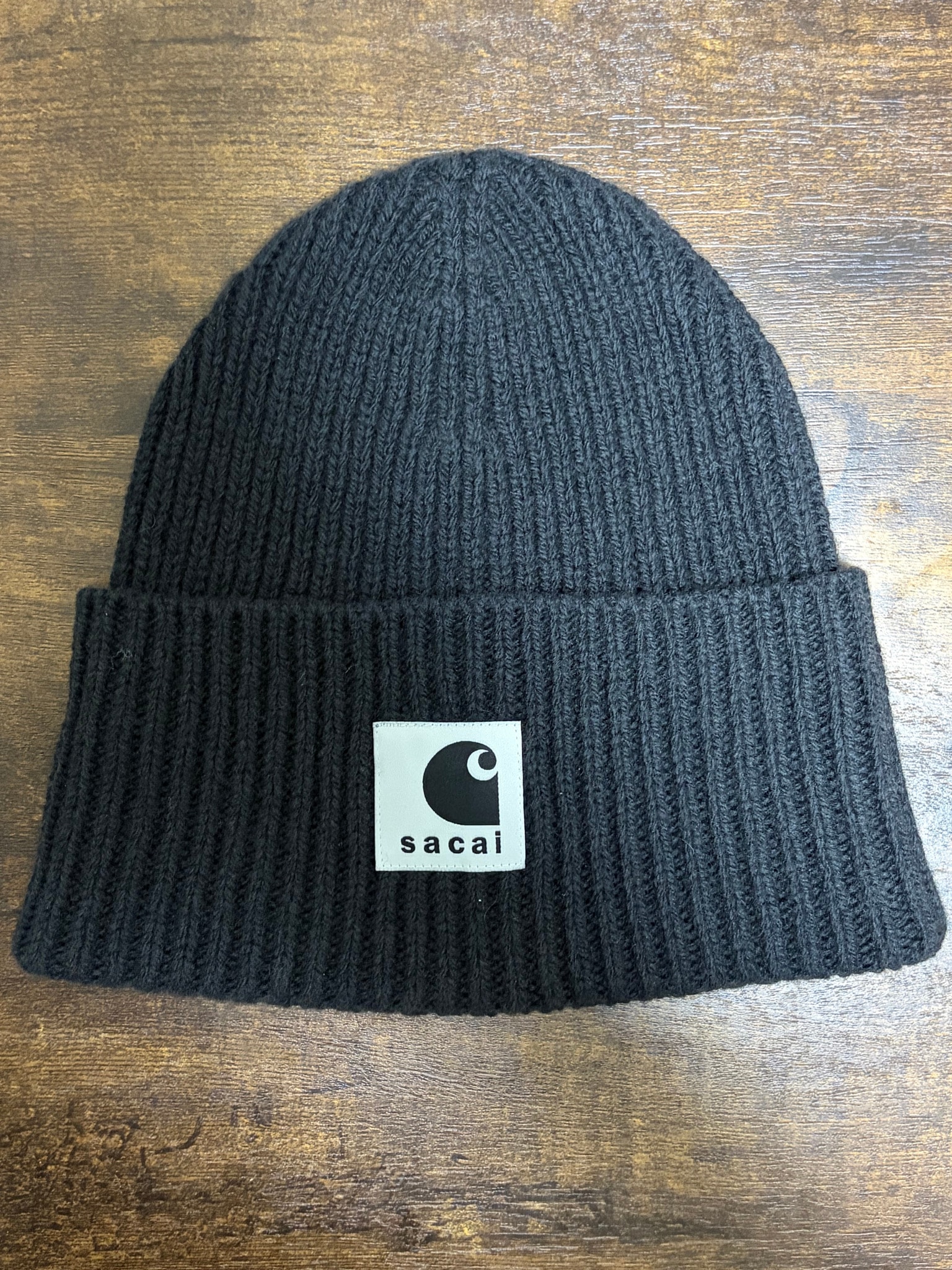 sacai x Carhartt WIP Wool Knit Beanie "Black"