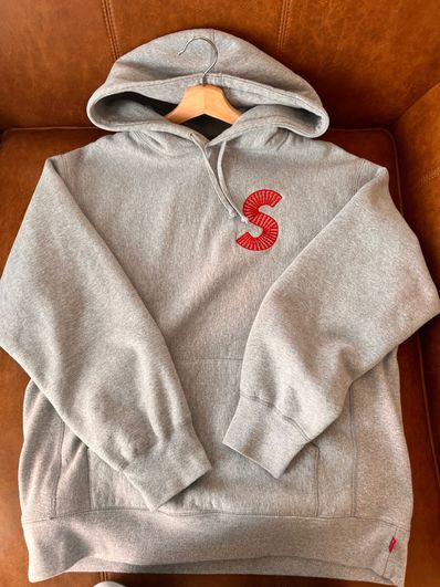 Supreme S Logo Hooded Sweatshirt "Heather Grey" (20FW)