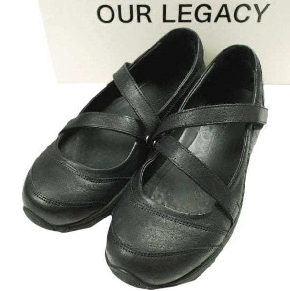 OUR LEGACY アワーレガシー 25SS SWEETHEART DRESS スウィートハートドレス メリージェーン A2247SB 41(26cm) BLACK SWAN LEATHER スニーカー シューズ mm9825