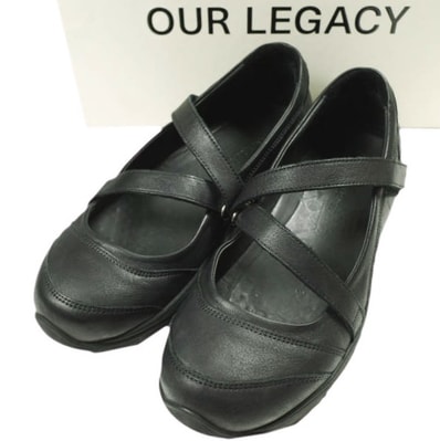 OUR LEGACY アワーレガシー 25SS SWEETHEART DRESS スウィートハートドレス メリージェーン A2247SB 41(26cm) BLACK SWAN LEATHER スニーカー シューズ mm9825