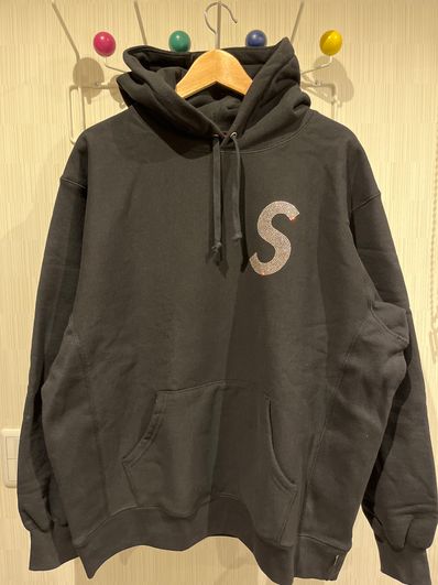 Supreme Swarovski® S Logo Hooded Sweatshirt "Black"