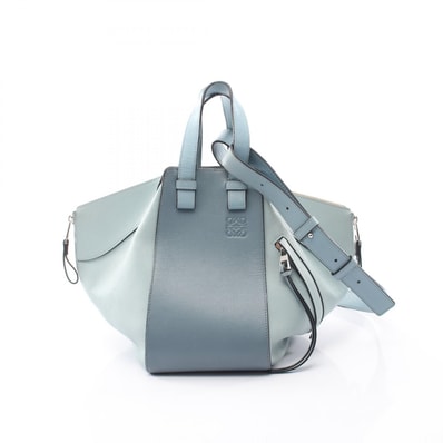 ロエベ LOEWE HAMMOCK SMALL ハンモック スモール 2WAY ハンドバッグ バッグ レザー レディース ブルー系 【中古】