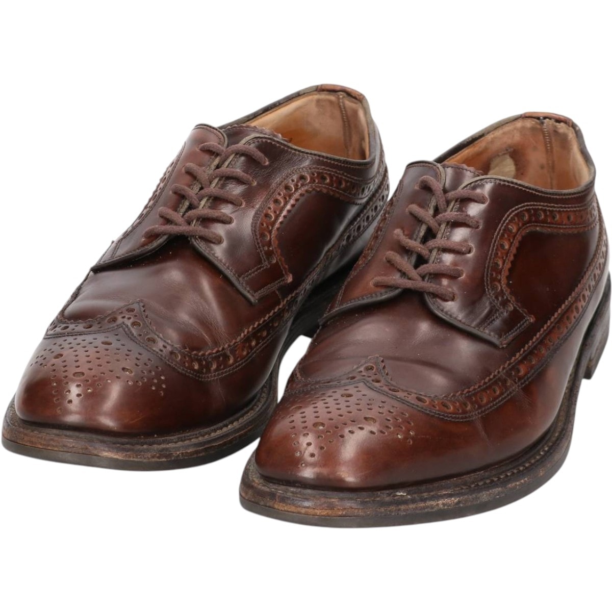 古着 ローク Loake SOVEREIGN フルブローグ ウイングチップシューズ 英国製 9 メンズ27.5cm相当/saa016386