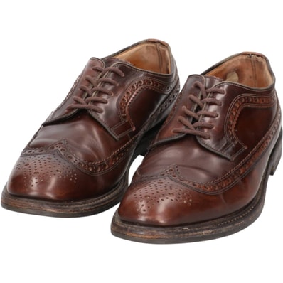 古着 ローク Loake SOVEREIGN フルブローグ ウイングチップシューズ 英国製 9 メンズ27.5cm相当/saa016386
