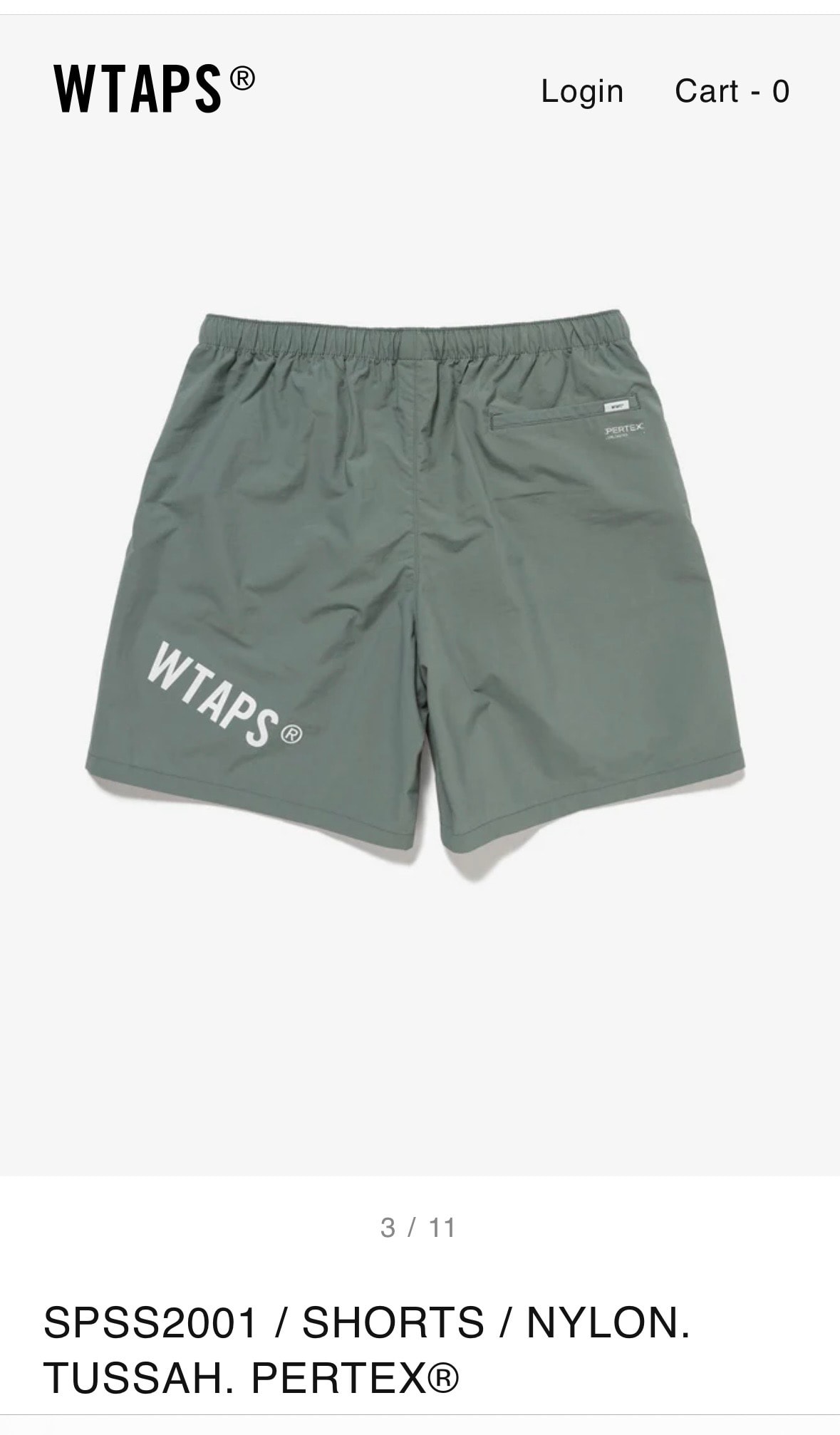 WTAPS Seagull 02 Trousers Poly Weather Fortless Pant 