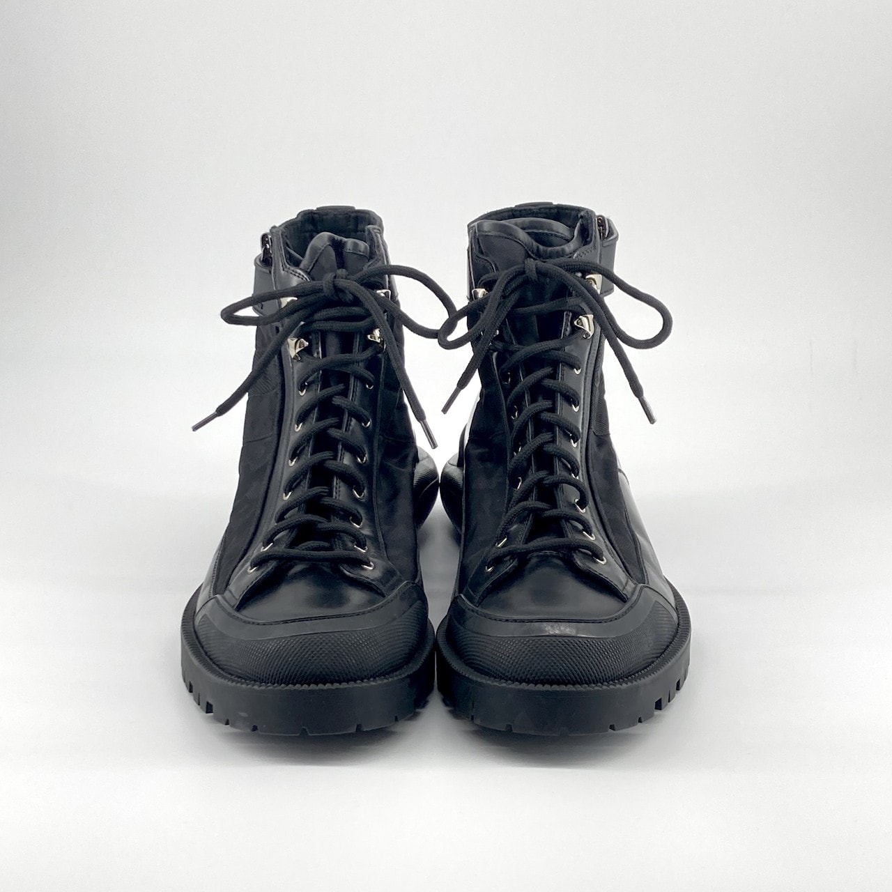 Christian Dior(クリスチャンディオール) Dior Combat ショートブーツ オブリーク #EU44 3BO337ZXF ブーツ ブラック