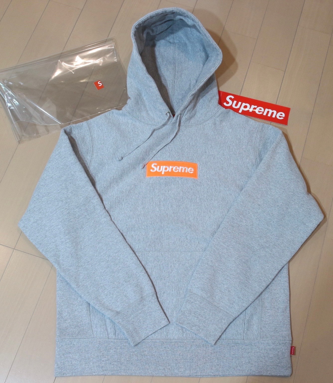 Supreme Box Logo Hooded Sweatshirt "Hether Grey" (17FW)