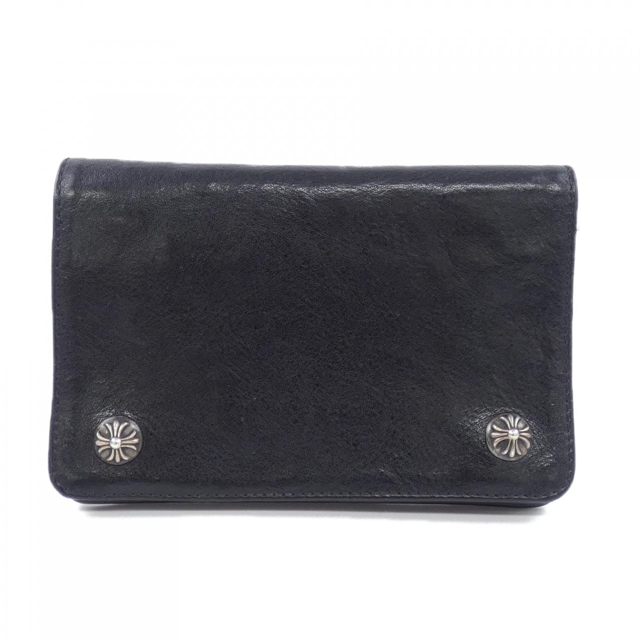Chrome Hearts Cross Button 2 Zip Wallet "Black"