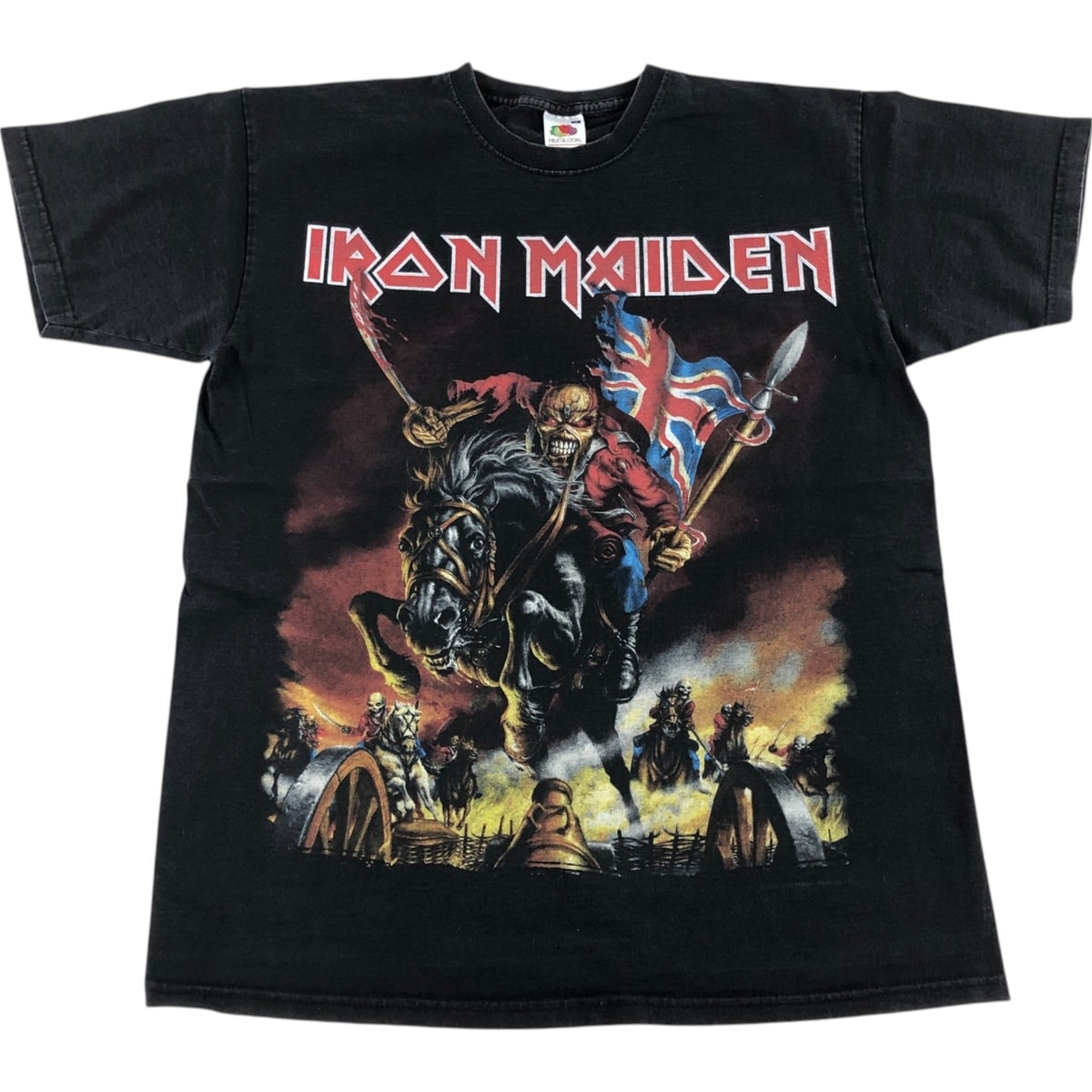 古着 フルーツオブザルーム FRUIT OF THE LOOM IRON MAIDEN アイアンメイデン ドクロ柄 スカル柄 バンドTシャツ バンT メンズM相当/eaa546513