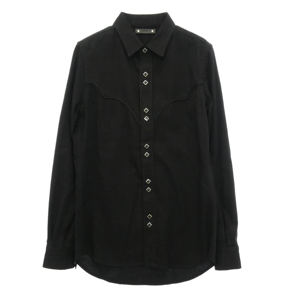 MINEDENIM マインデニム 2502-5001-99-022 B.Denim Piping Trim Western SH ブラックデニム パイピング トリム ウエスタン 長袖 シャツ ブラック系 2【中古】