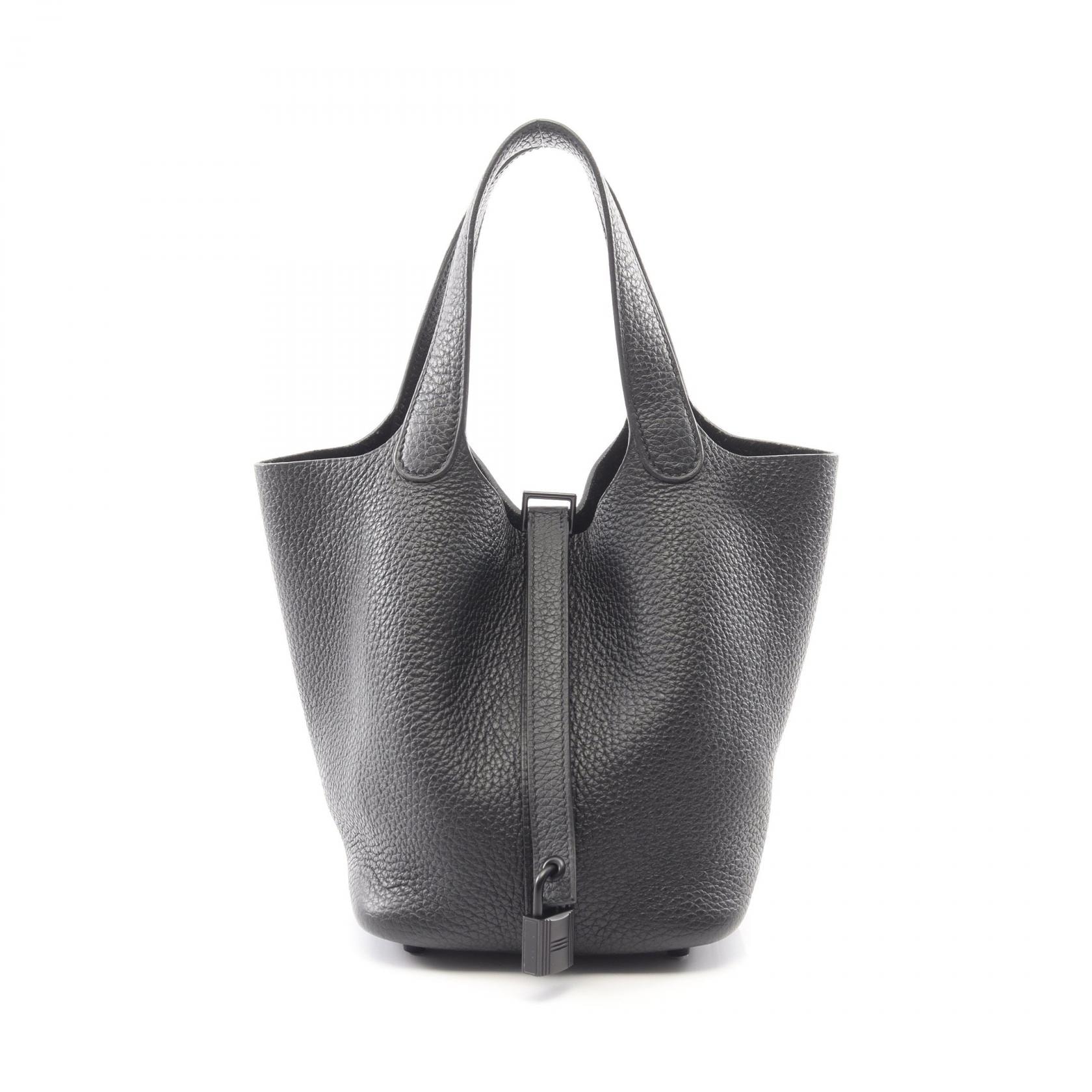 エルメス HERMES ピコタンロックPM モノクローム ソーブラック ブラック金具 ハンドバッグ バッグ トリヨンクレマンス トリヨンクレマンス Z刻印(2021年製造) レディース ブラック系 【中古】