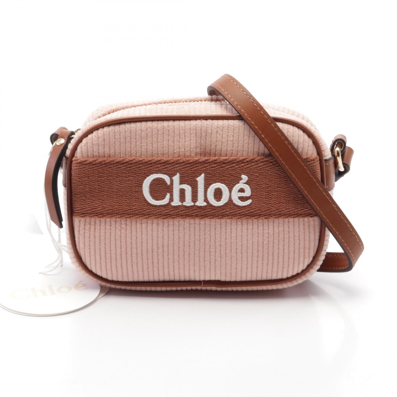 クロエ Chloe ショルダーバッグ バッグ レザー キャンバス コーデュロイ レディース ピンク系 / ブラウン系 C20273454 【新品】