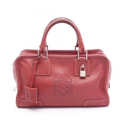 ロエベ LOEWE アマソナ28 ハンドバッグ バッグ レザー レディース レッド系 【中古】
