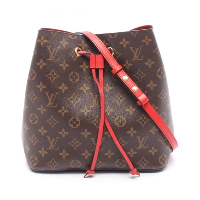 ルイ・ヴィトン LOUIS VUITTON ネオノエ モノグラム コクリコ ショルダーバッグ バッグ PVCコーティングキャンバス レザー レッド レディース ブラウン系 / レッド系 M44021 【中古】