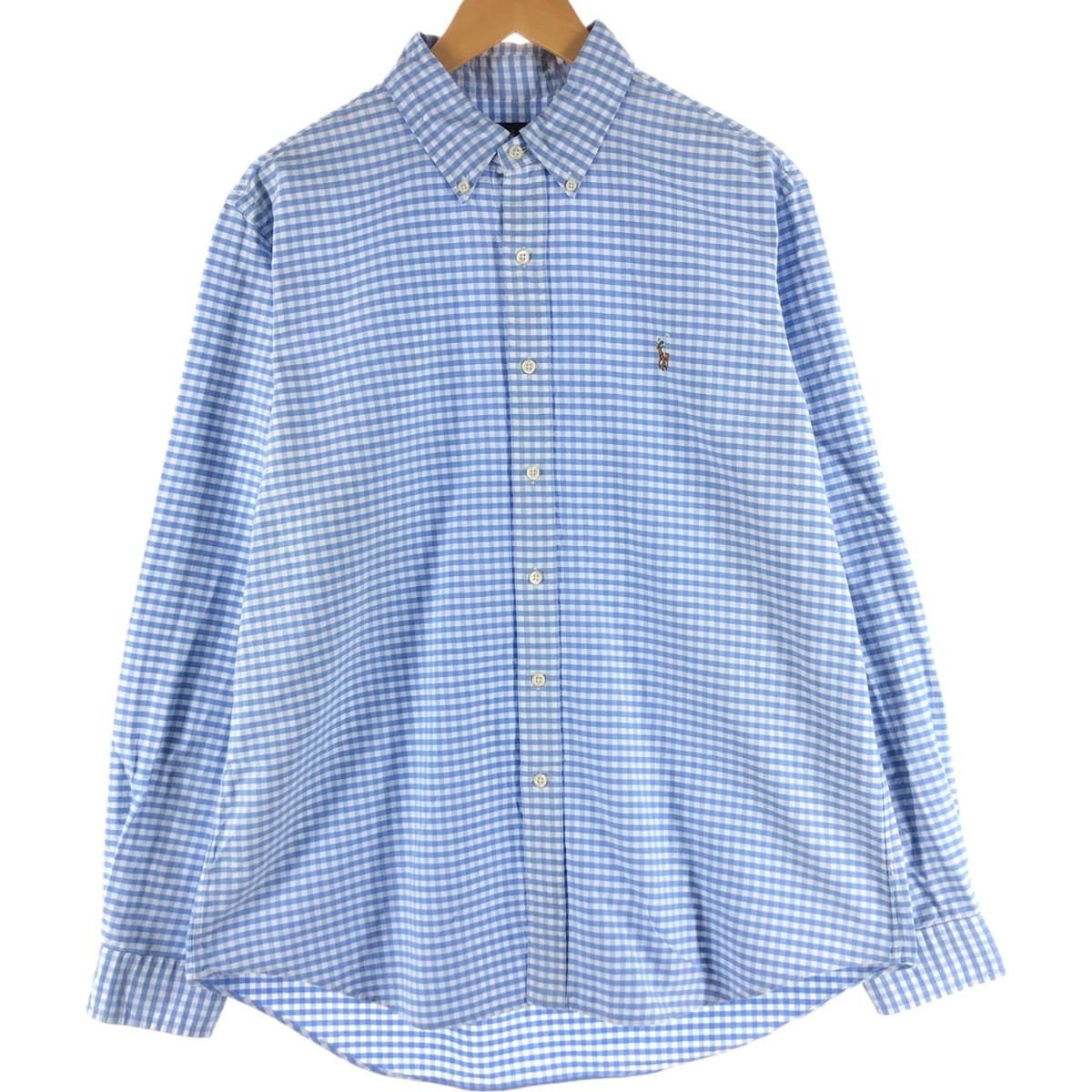 古着 ラルフローレン Ralph Lauren ギンガムチェック 長袖 ボタンダウンチェックシャツ メンズL相当/eaa539252
