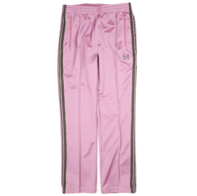 Needles ニードルス 23SS 日本製 Narrow Track Pant Poly Smooth ナロートラックパンツ ポリスムース MR287 S Smoke Pink イージー ジャージ ボトムス g25753
