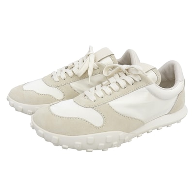 ジルサンダー 新品同様 LOW TOP MOON ローカットスニーカー ナイロン スエード シューズ レディース ホワイト 39 J16WS0031 39