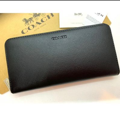 【新品未使用】COACH コーチ長財布ブラック 黒メンズレディース