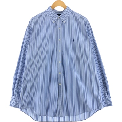 古着 ラルフローレン Ralph Lauren BLAKE 長袖 ボタンダウンストライプシャツ メンズXL相当/eaa521559