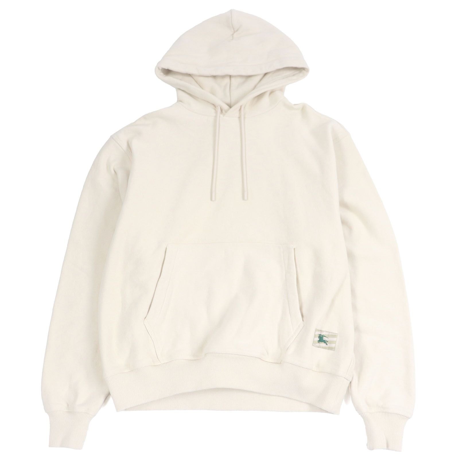【試着したのみ】バーバリー パーカー 白ホワイト サイズM BURBERRY バーバリー パーカー メンズ フーディー スウェット