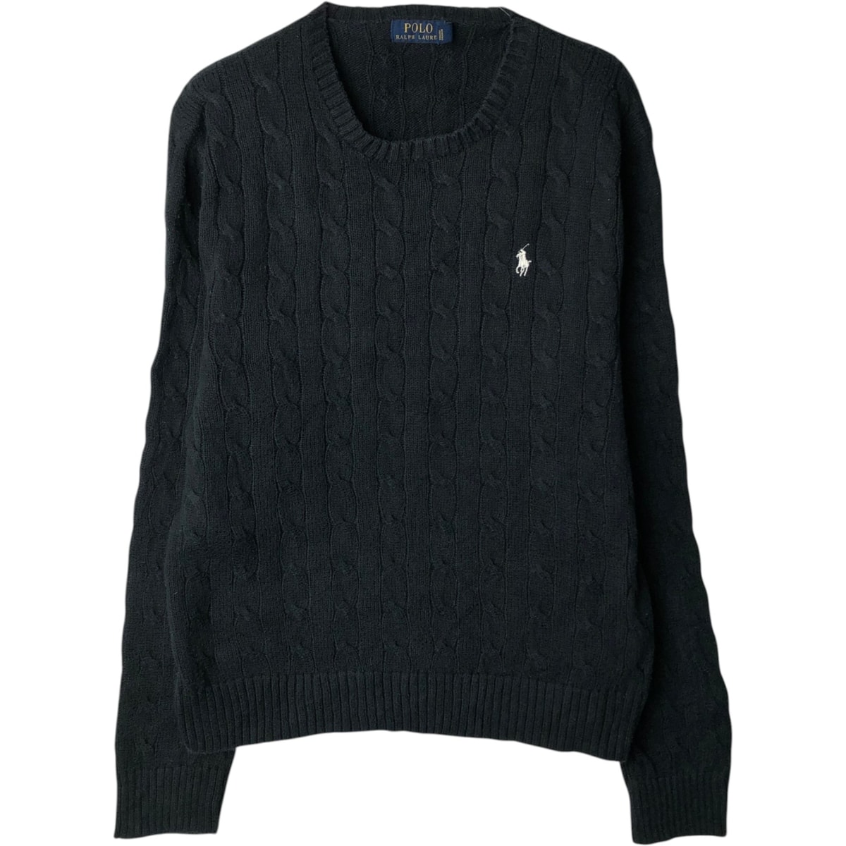 古着 ラルフローレン Ralph Lauren POLO RALPH LAUREN ケーブル編み コットンニットセーター メンズL相当/eaa627475