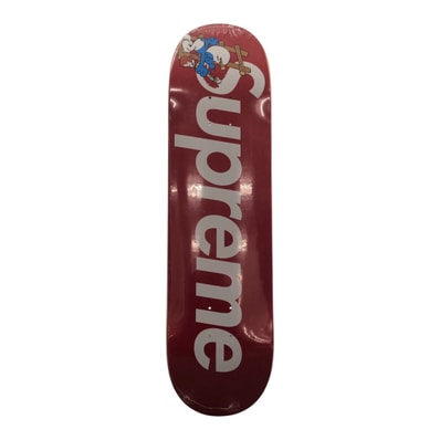 新品未使用 Supreme シュプリーム Smurfs Skateboard ロゴ レッド マルチカラー ウッド スポーツ用品 スケートボード 505562 【中古】