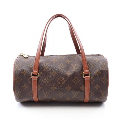 ルイ・ヴィトン LOUIS VUITTON パピヨン26 モノグラム 旧型 ハンドバッグ バッグ PVCコーティングキャンバス レザー モノグラム レディース ブラウン系 M51366 【中古】