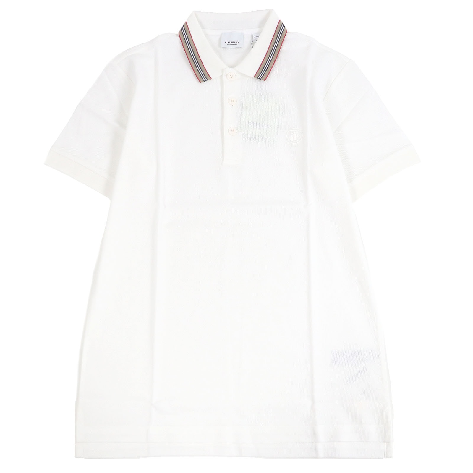 未使用品 バーバリー
 半袖ポロシャツ ホワイト メンズ XS 8056225