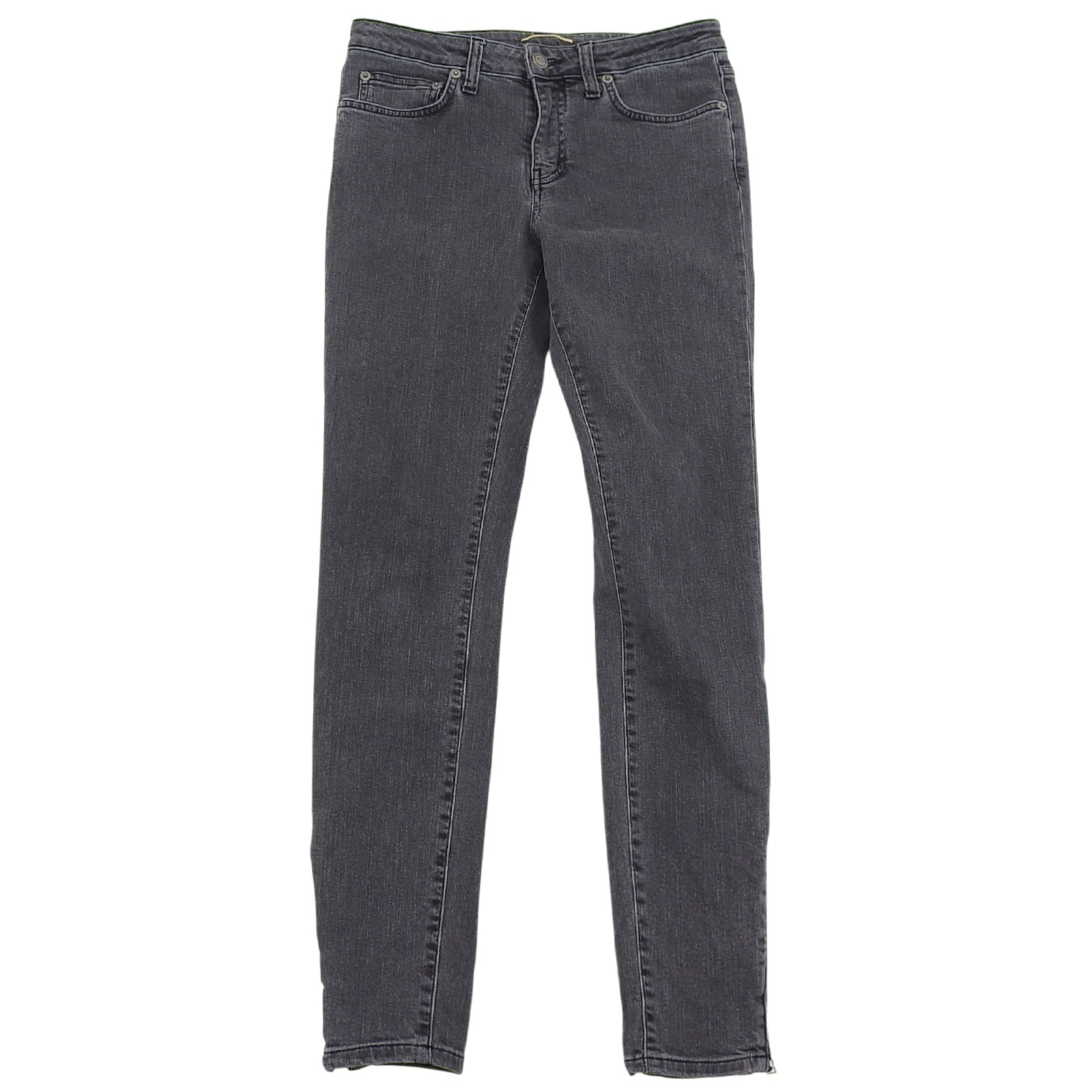 美品 サンローランパリ デニムパンツ ブラック レディース 28 D02 W/SK-MW