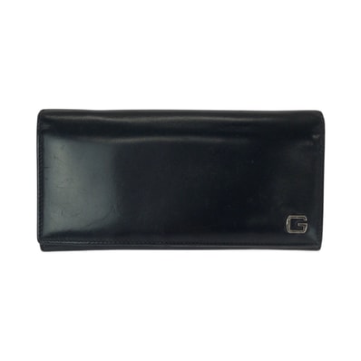 GUCCI グッチ ヴィンテージ ブラック 黒 シルバー金具 レザー 長財布 ロングウォレット 506234 【中古】
