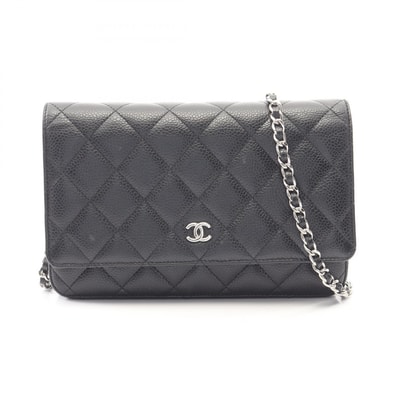 シャネル CHANEL マトラッセ ショルダーバッグ バッグ キャビアスキン(グレインドカーフ) レディース ブラック系 【中古】
