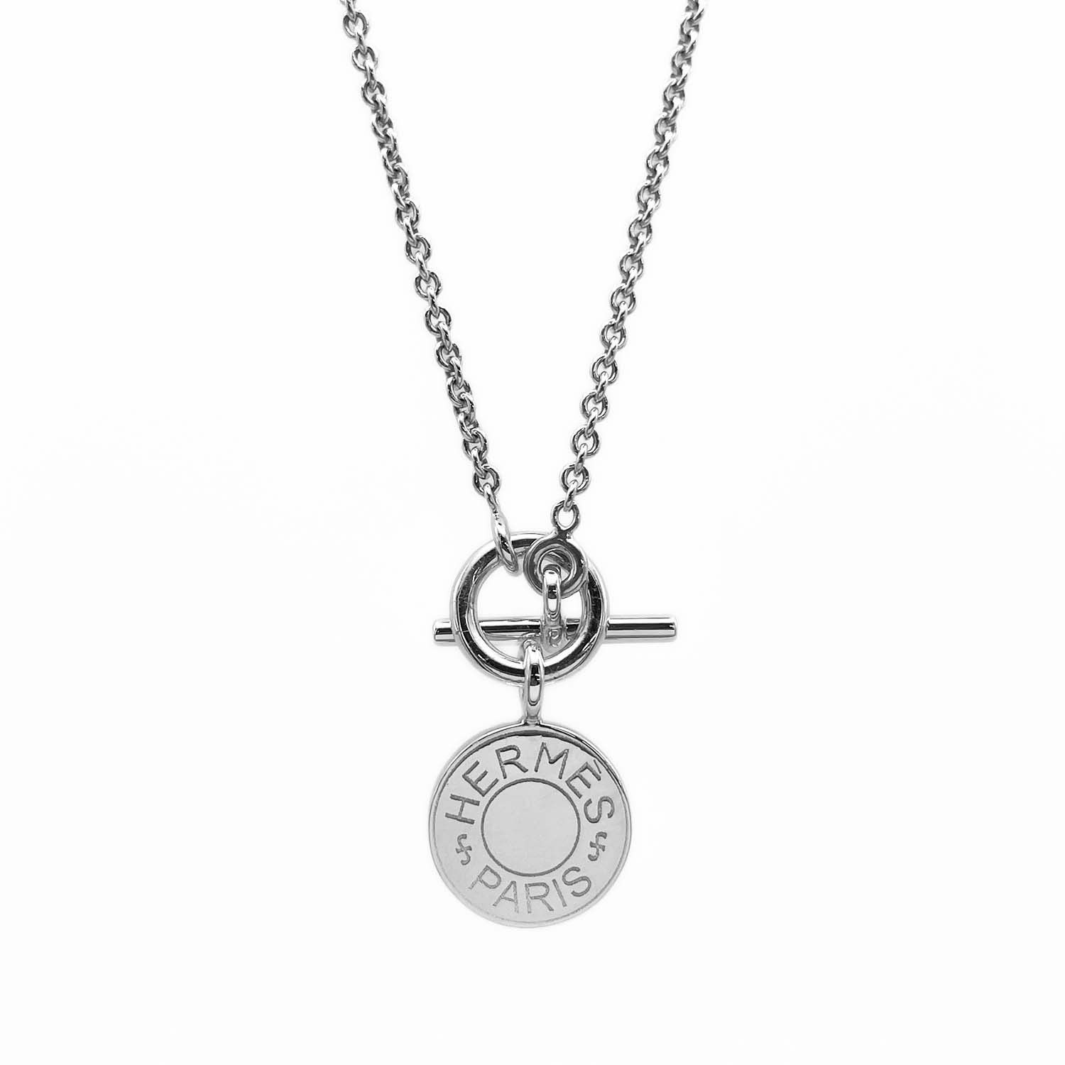 HERMES エルメス アミュレット セリエ クルードセル ネックレス
 ペンダント トグル SV925 シルバー 新品仕上済 ユニセックス
 【中古】