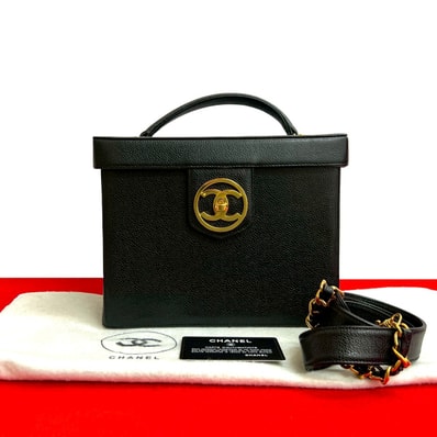 CHANEL シャネル ココマーク キャビアスキン ショルダーバッグ ブラック
4839a