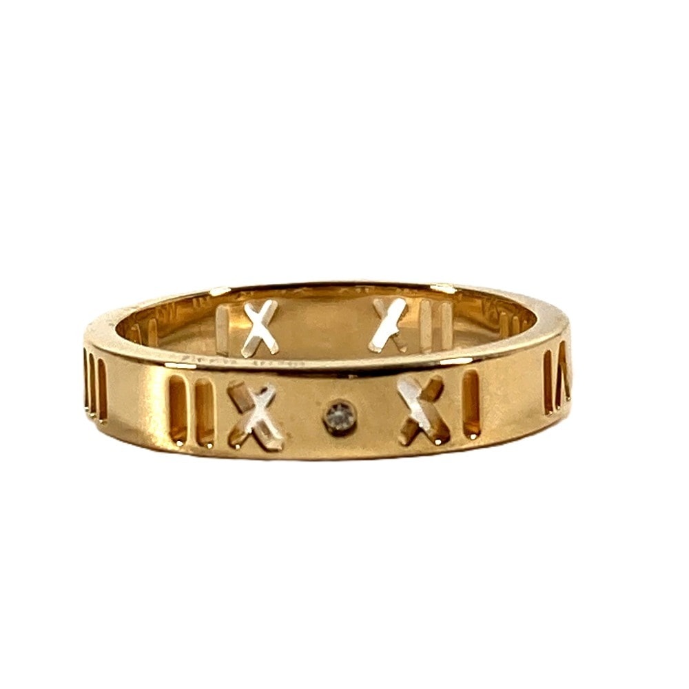 ティファニー TIFFANY&Co. アトラス ロゴ 4P ダイヤ ダイヤモンド アクセサリー ジュエリー リング・指輪 Au750 ゴールド