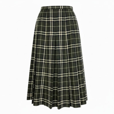 BURBERRY バーバリー バーバリーロンドン タックプリーツスカート ロングスカート ノバチェック カーキ スカート A3-00142 【中古】