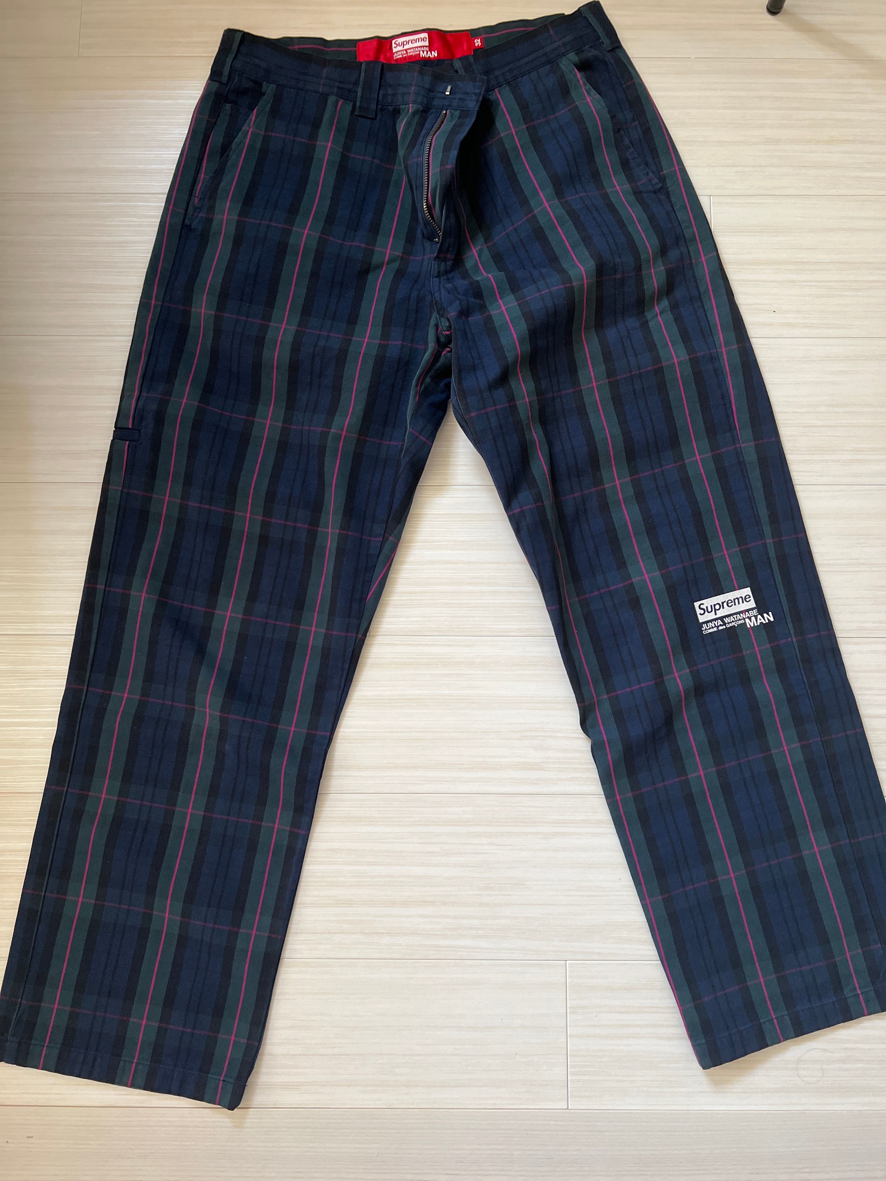 Supreme / JUNYA WATANABE COMME des GARCONS MAN Printed Work Pant "Navy Plaid"