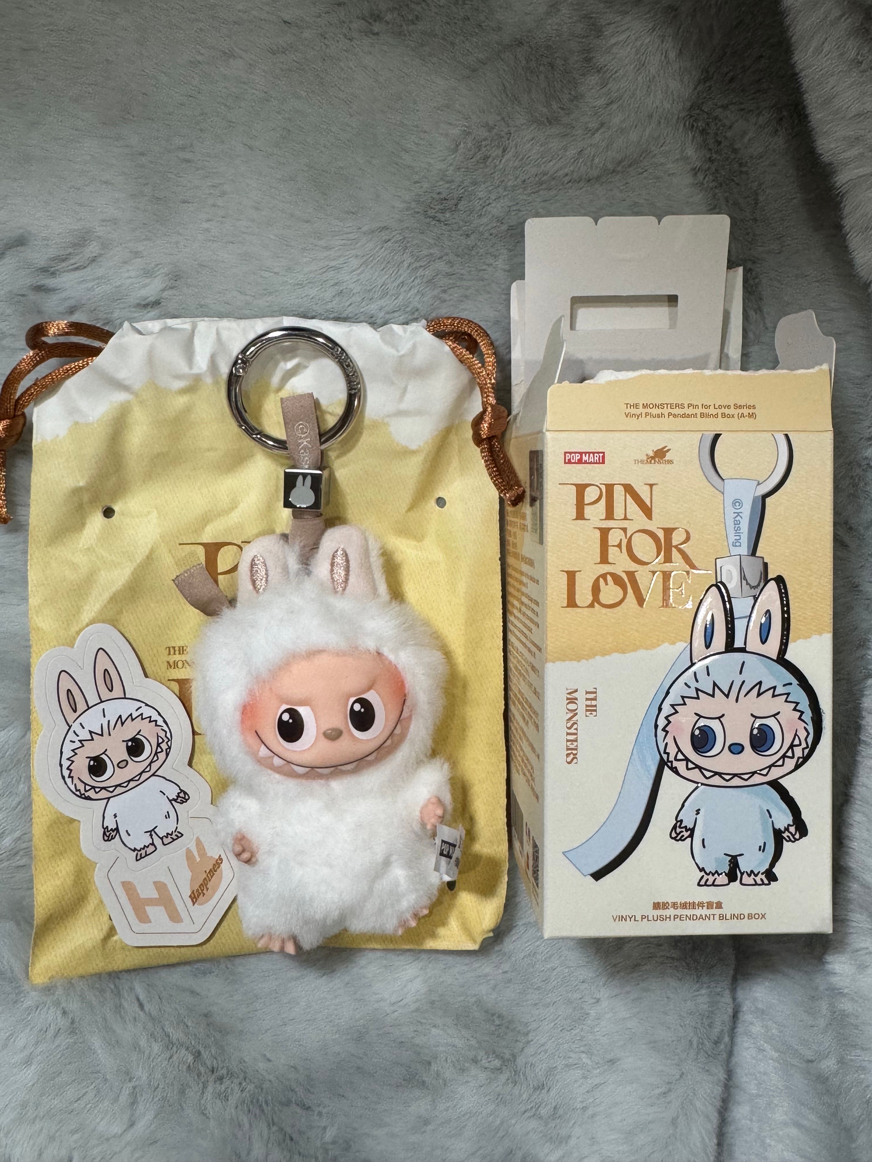 POP MART THE MONSTERS (LABUBU) Pin for Love Series-Vinyl Plush Pendant (A-M) H