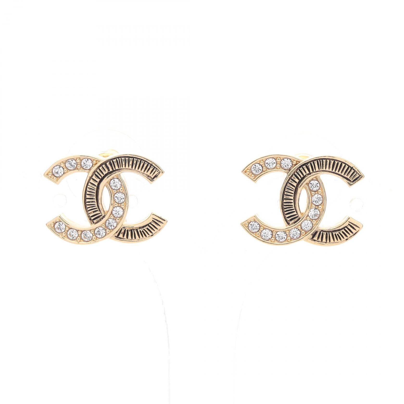 C (やや傷や汚れあり)】シャネル CHANEL ココマーク ピアス ジュエリー