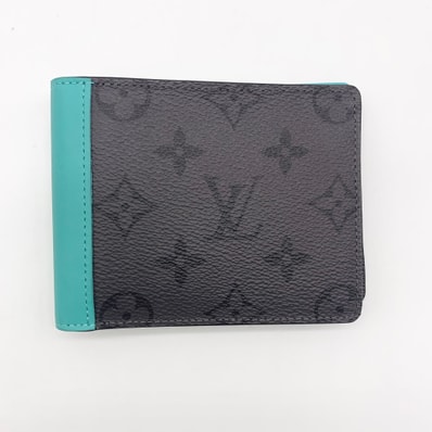 Louis Vuitton Multiple Wallet Monogram Eclipse Reverse Turquoise