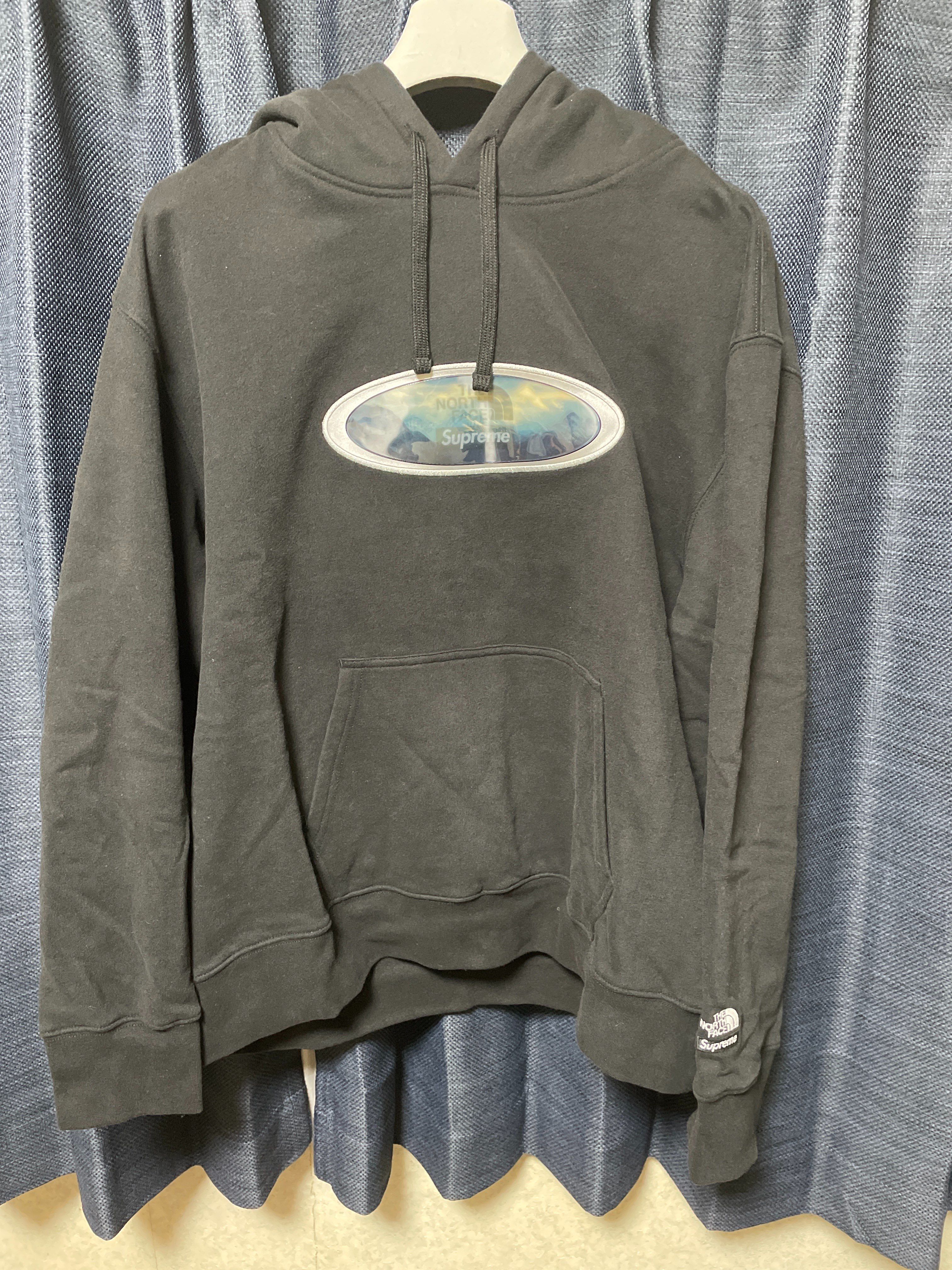 Supreme x The North Face Lenticular Mountains Hooded Sweatshirt "Black"